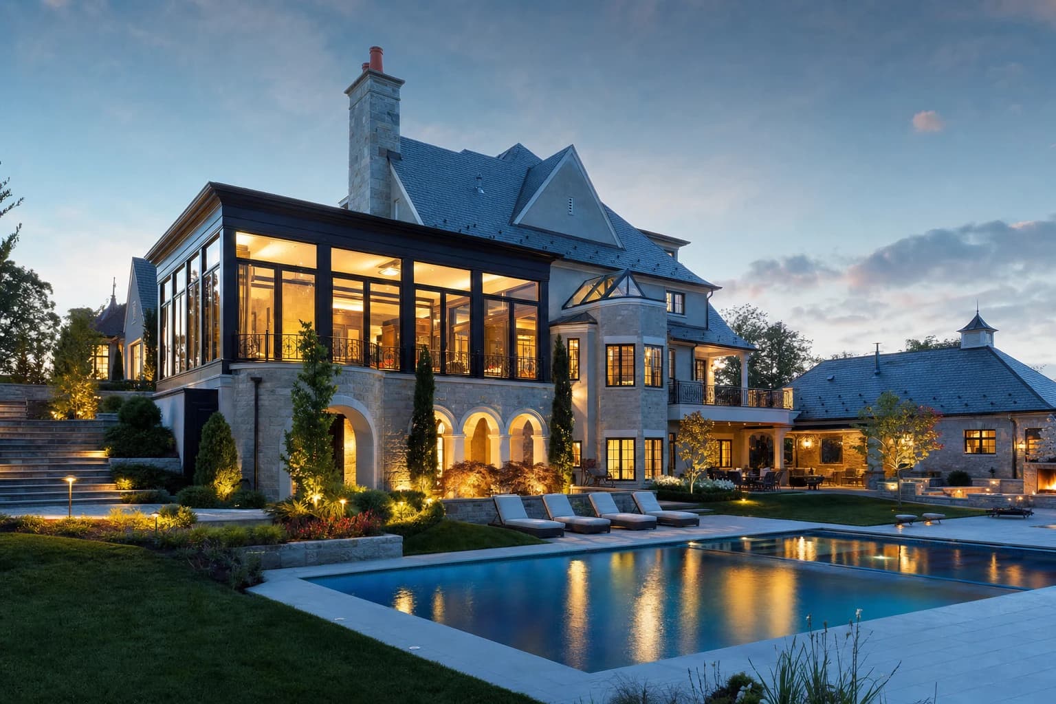 An ultra-luxury Home Additions in a high-end estate in Chantilly, Virginia