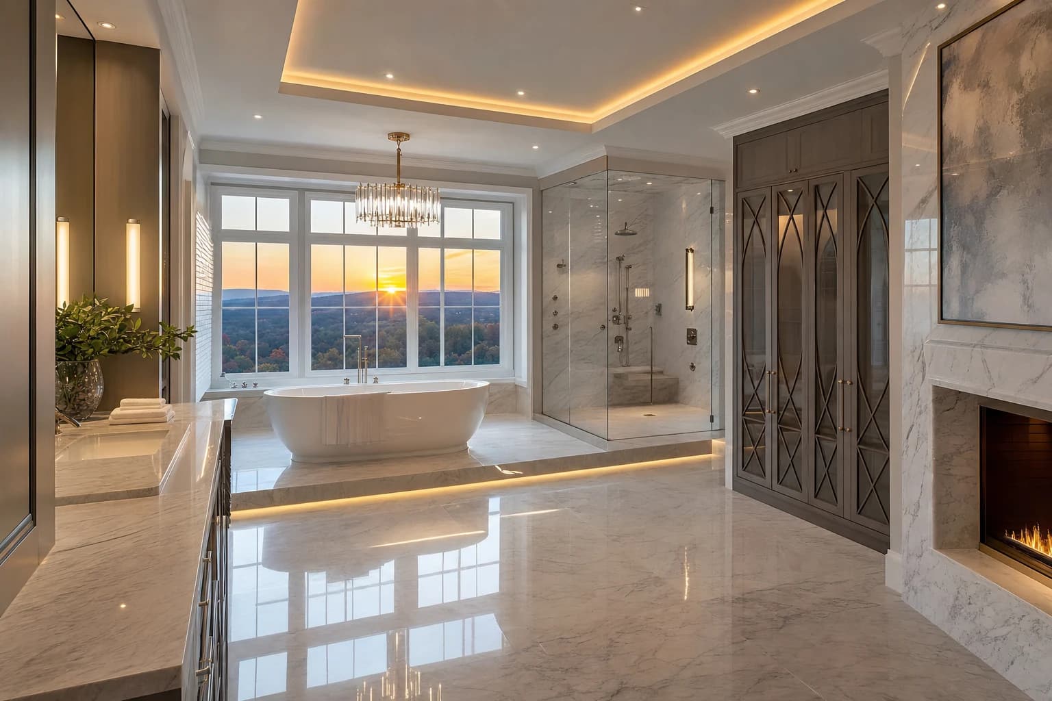 An ultra-luxury Bathroom Remodeling in a high-end estate in Clifton, Virginia
