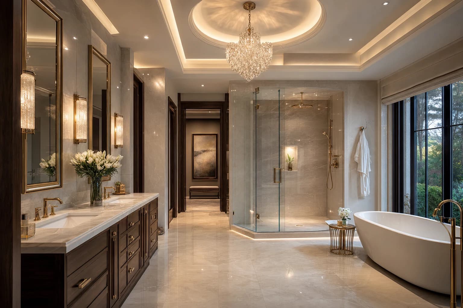 An ultra-luxury Bathroom Remodeling in a high-end estate in Fairfax Station, Virginia