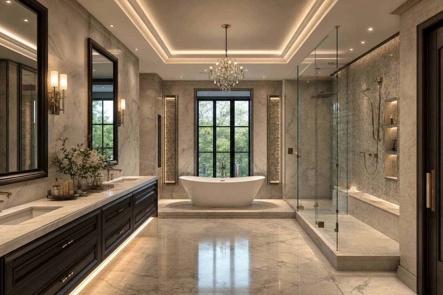 An ultra-luxury Bathroom Remodeling in a high-end estate in Gainesville, Virginia