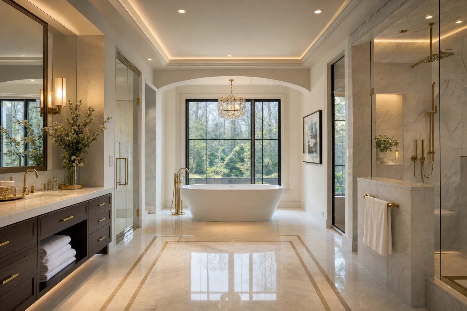An ultra-luxury Bathroom Remodeling in a high-end estate in Great Falls, Virginia
