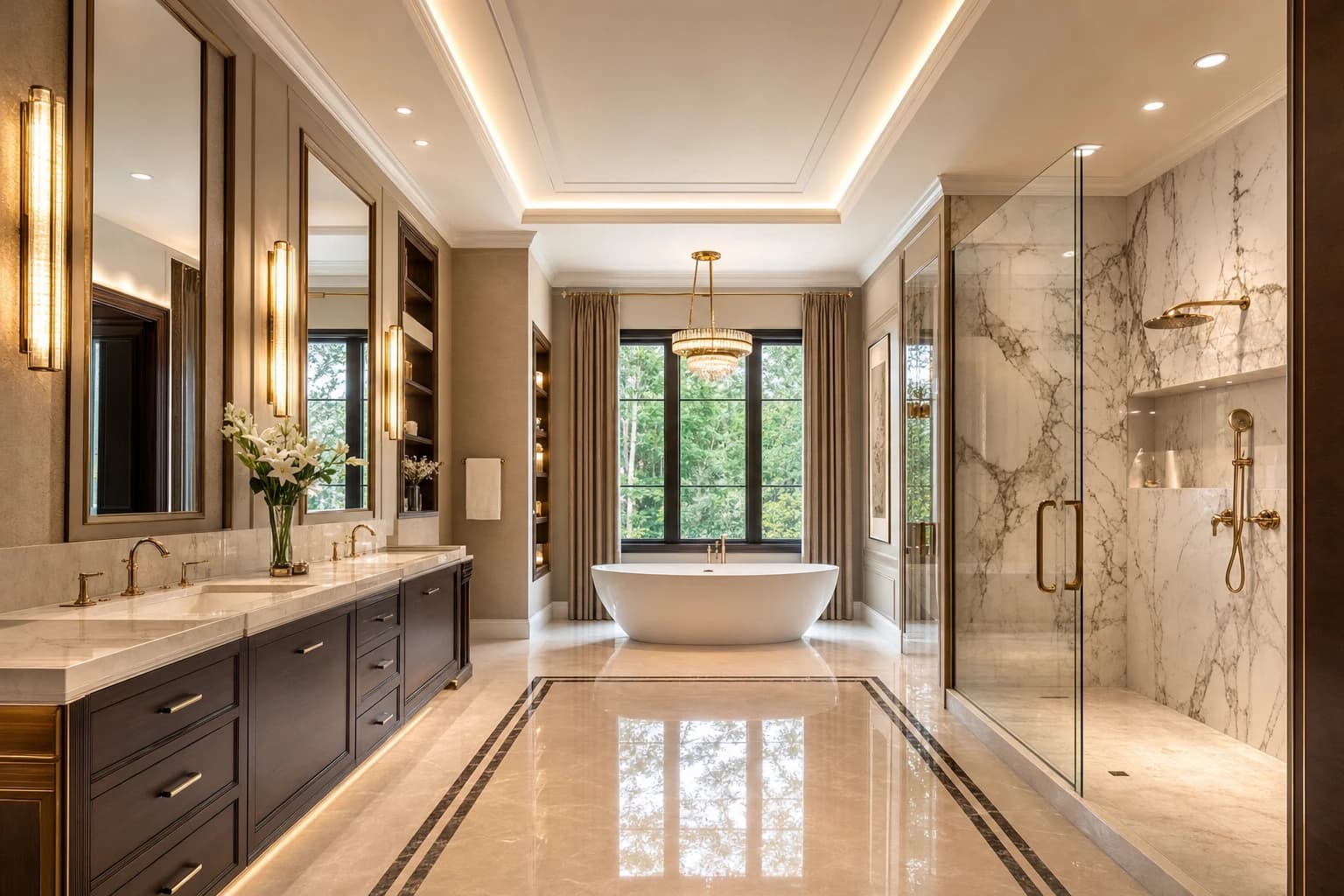 An ultra-luxury Bathroom Remodeling in a high-end estate in Haymarket, Virginia
