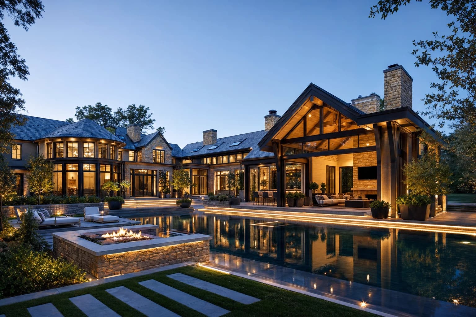 An ultra-luxury Home Additions in a high-end estate in Leesburg, Virginia