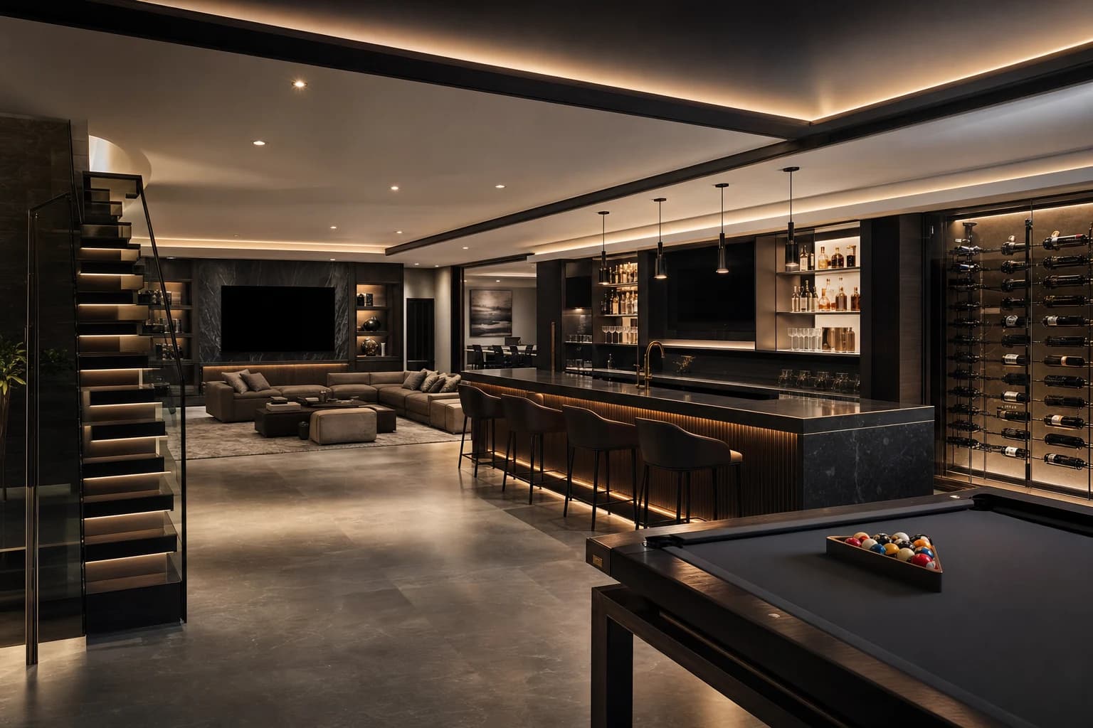 An ultra-luxury Basement Renovations in a high-end estate in McLean, Virginia