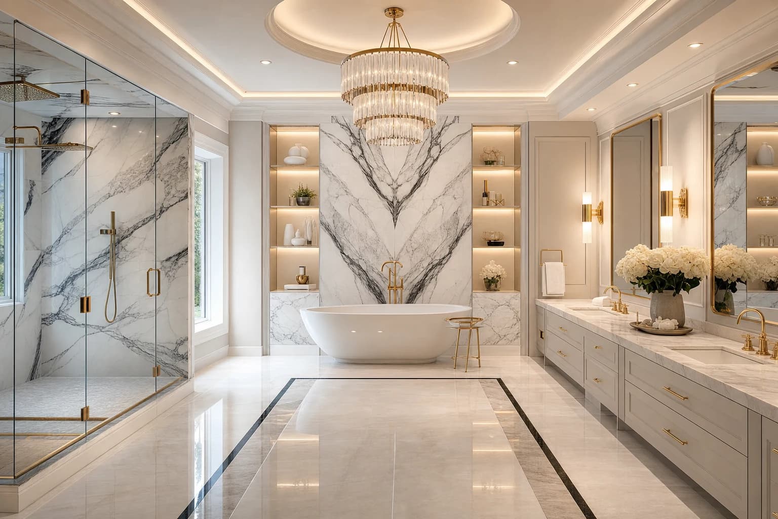 An ultra-luxury Bathroom Remodeling in a high-end estate in McLean, Virginia