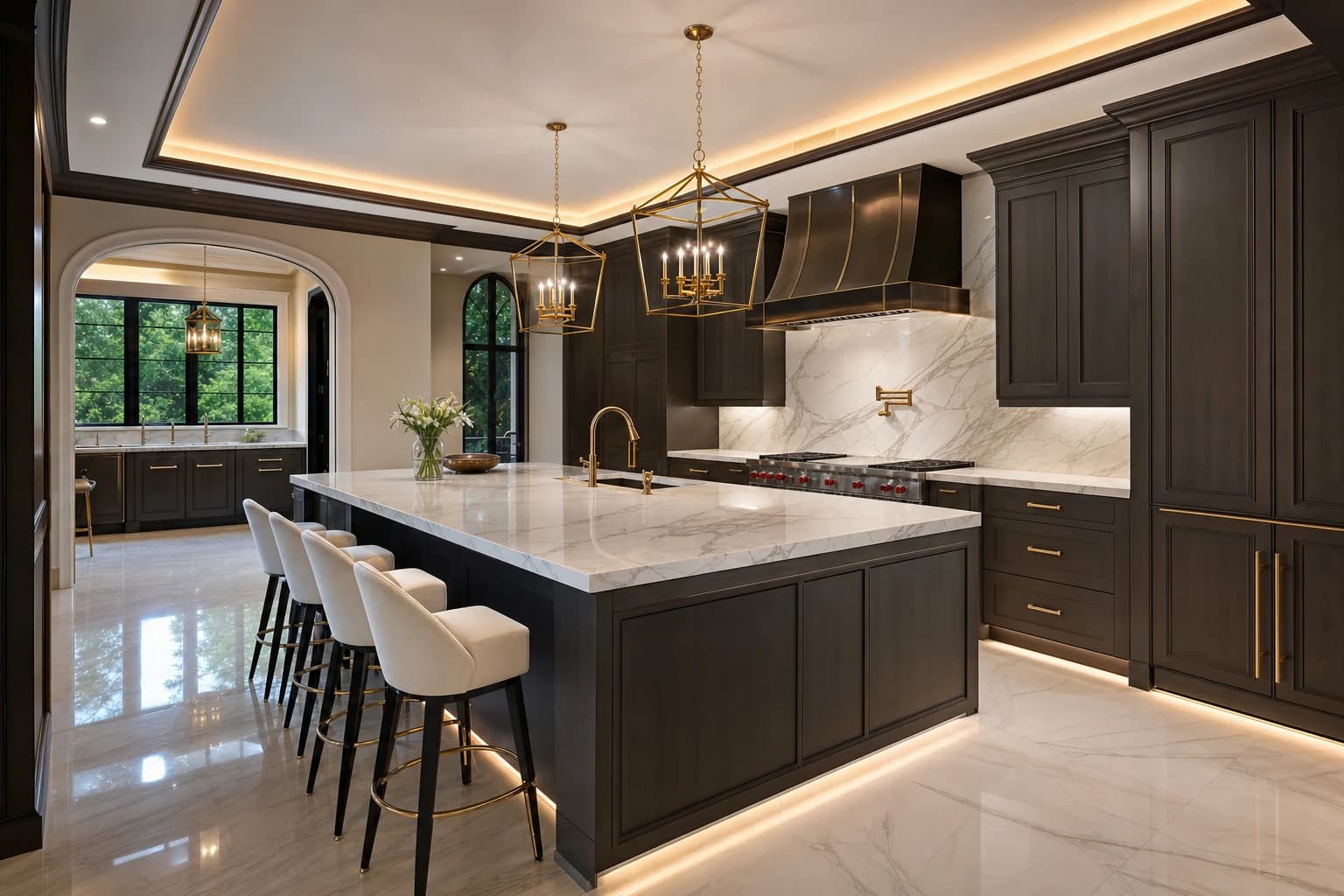 An ultra-luxury Kitchen Remodeling in a high-end estate in Mount Vernon, Virginia