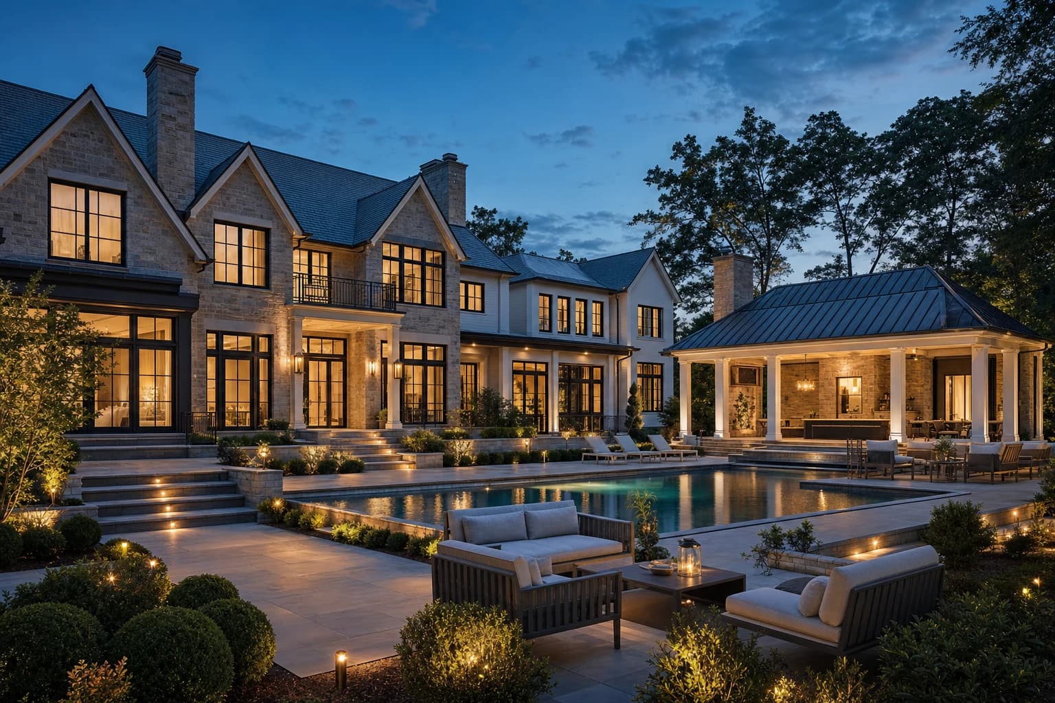An ultra-luxury Home Additions in a high-end estate in North Arlington, Virginia