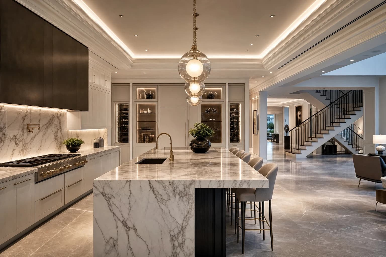 An ultra-luxury Kitchen Remodeling in a high-end estate in North Arlington, Virginia