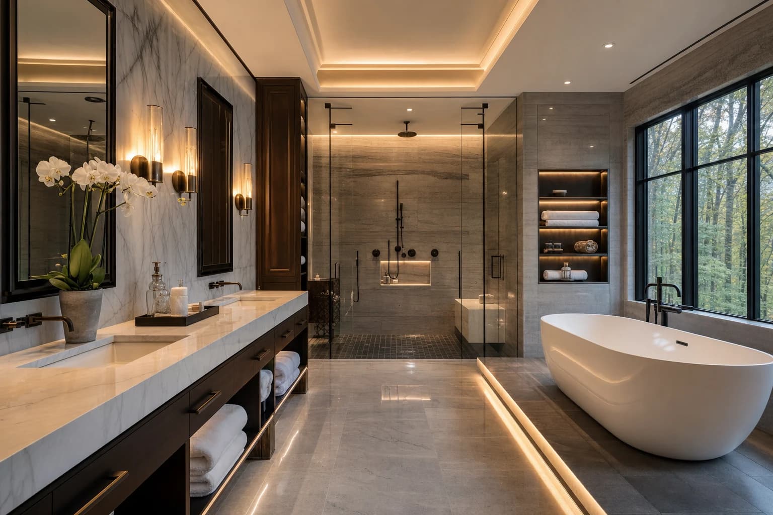 An ultra-luxury Bathroom Remodeling in a high-end estate in Reston, Virginia