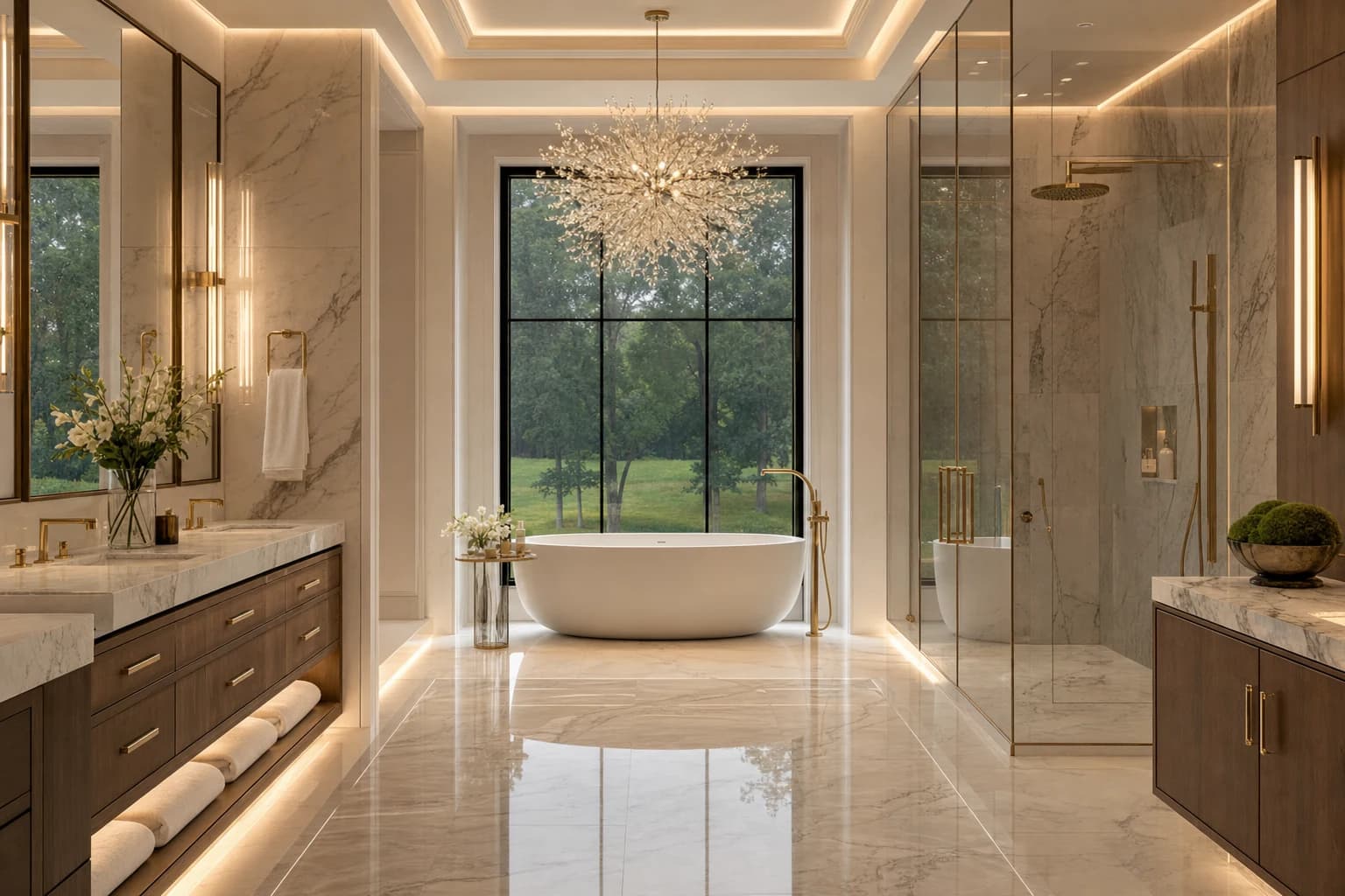 An ultra-luxury Bathroom Remodeling in a high-end estate in The Plains, Virginia