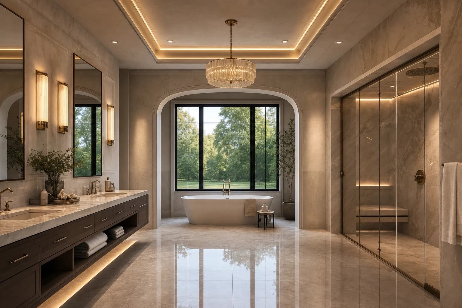 An ultra-luxury Bathroom Remodeling in a high-end estate in Winchester, Virginia
