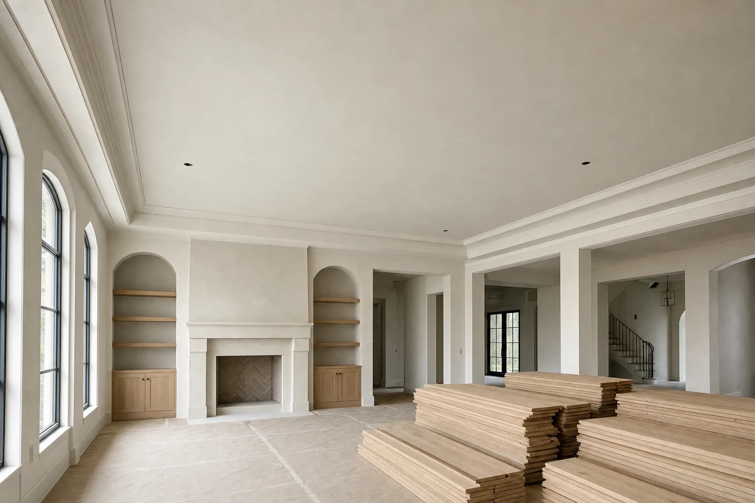 Level-5 Plaster & Hardwood Integration
