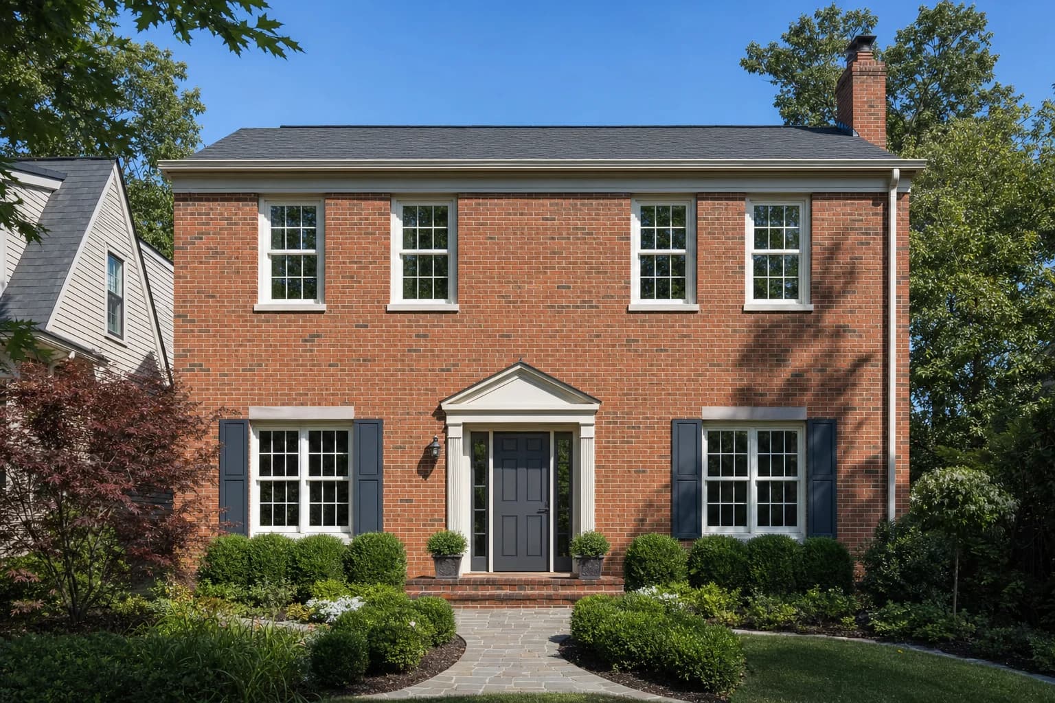 Seamless second-story architectural addition on a historic brick home in Arlington, Virginia