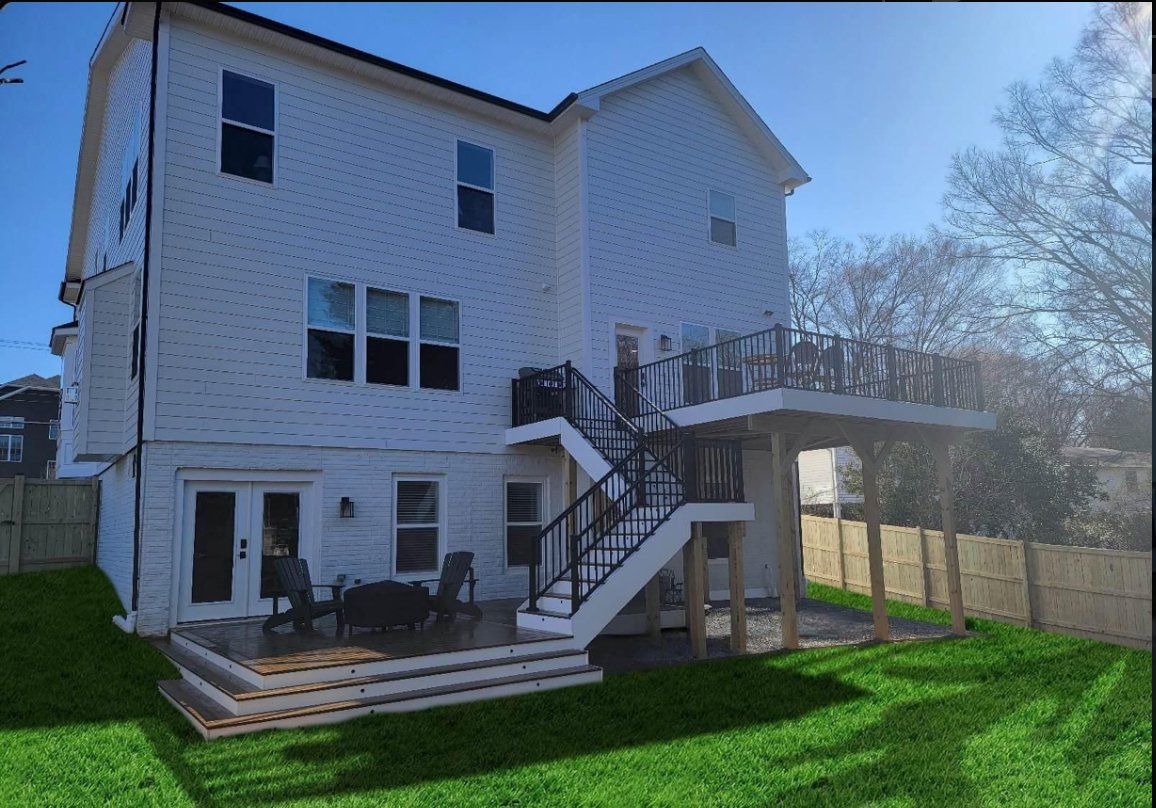 Modern Home Addition with Deck in Virginia