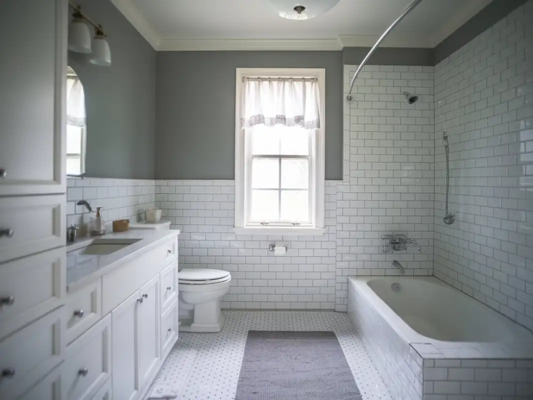 Bathroom Remodel ideas -white -gray